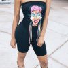 Jumpsuits & Rompers female | Cartoon Print Tasseled Romper