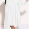 Dresses female | Comfortable Plus Size Solid Color Long Sleeve Irregular Loose Maxi Dress£¨Without Belt£©