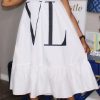 Dresses female | Fashion Casual Sexy Ruffled Letter Print Suspender Dress