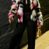 Tops & Outerwear female | Casual Contrasting Faux Fur Jacket Multicolor