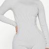 Jumpsuits & Rompers female | Casual Sports Ribbed Crew Neck Romper