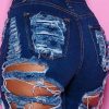 Bottoms female | Fashion Sexy Ripped Elastic Ripped Denim Shorts