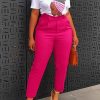 Bottoms female | Casual High Waist Straight Trousers