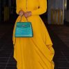 Dresses female | Fashion Strapless Zipper Solid Color Lantern Maxi Dress