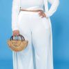 2-Pieces female | Comfortable Plus Size Solid Color Cardigan Three Piece Pant Suits