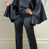 2-Pieces female | Casual Round Neck Cape Two-Piece Set