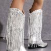 Accessories female | Casual Fringed Mid-Calf Boots