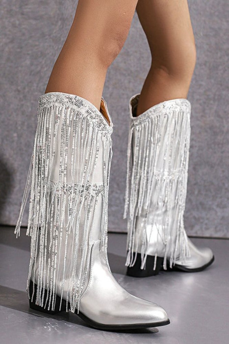 Accessories female | Casual Fringed Mid-Calf Boots