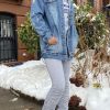 Tops & Outerwear female | Casual Fashion Ripped Plus Size Denim Jacket