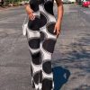 Jumpsuits & Rompers female | V-Neck Halter Dot Print Jumpsuit Black