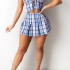 2-Pieces female | Sweet And Innocents Plaid Two-Piece Skirt Set