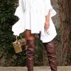 Dresses female | Casual Fashion Solid Color Loose Plus Size Shirt Dress