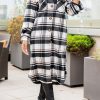 Tops & Outerwear female | Casual Plaid Wool Long-Sleeved Jacket Black