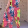 2-Pieces female | Casual Tie Dye Two Piece Pant Suits