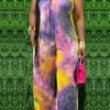 Jumpsuits & Rompers female | Casual Loose Tie Dye Bandeau Jumpsuit