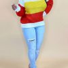 Tops & Outerwear female | Turtleneck Color Block Casual Sweater