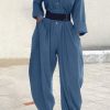 Jumpsuits & Rompers female | Fashion Solid Color Loose Harem Jumpsuit (Without Belt)