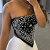 Tops & Outerwear female | Sexy Ethnic Geometric Print Bandeau Vest