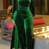 2-Pieces female | Sexy Velvet Slim Bandeau Jumpsuit Cardigan Suits