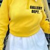 Tops & Outerwear female | Fashion Zip Lapel Long Sleeve Letter Print Sweatshirt Yellow