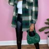 Tops & Outerwear female | Vintage Plaid Boucle Lapel Pocket Button Plus Size Coat