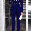 2-Pieces female | Elegant Slim Fit Double Breasted Long Sleeve Pant Suits