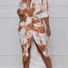 Dresses female | Vacation Print Pleated Half Sleeve Maxi Dresses