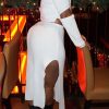 2-Pieces female | Solid Slit Sleeve Knit Sweater & Side Slit Skirt Set