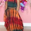 2-Pieces female | Summer Tie Dye Pocket Two-Piece Dress Set