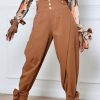 Bottoms female | Fashion Solid Color High Waist Carrot Pants Beamed Workwear Loose Casual Harem Pants