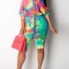 Jumpsuits & Rompers female | Colorful Dreams Oblique Collar Romper