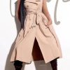 Tops & Outerwear female | Fashion Retro Solid Color Double Breasted Sleeveless Jacket Khaki