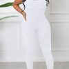 Jumpsuits & Rompers female | Solid Color High Waist Tight Sports Yoga Jumpsuit