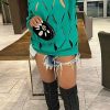 Tops & Outerwear female | Trendy Round Neck Long Sleeve Cutout Solid Color Sweatshirt Green