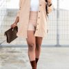 2-Pieces female | Fashion Casual Long-Sleeved Shorts Lapel Two-Piece Suit