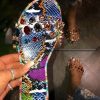 Accessories female | Fashion All-Match Crystal Gem Flat Slippers