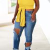 Tops & Outerwear female | Solid Color Irregular Sexy Open Collar Round Neck Backless Long T-Shirt