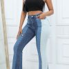 Bottoms female | Casual Washed Contrast Jeans