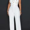 Jumpsuits & Rompers female | Elegant Slim One Shoulder Straight Leg Jumpsuit