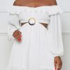 Jumpsuits & Rompers female | Fashion Long Sleeve Solid Color Off Shoulder Jumpsuit