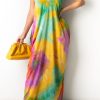 Dresses female | Casual Printed Sling Cotton Loose Maxi Dress