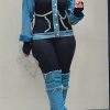 Tops & Outerwear female | Chic Hollow Chain Decorated Lapel Denim Long Sleeve Jackets Blue