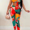 Jumpsuits & Rompers female | Fashion Print One Shoulder Cutout Jumpsuit Multicolor