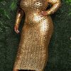 Dresses female | Plus Size On-Trend Hollow Out Long Sleeve Maxi Dress