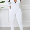 Jumpsuits & Rompers female | New Pit Zip Sports Slim Jumpsuit