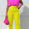 Bottoms female | Fashion Slim High Waist Casual Small Feet Suit Pants