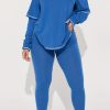 2-Pieces female | New Style Casual Sports Long-Sleeved Trousers Suit Blue