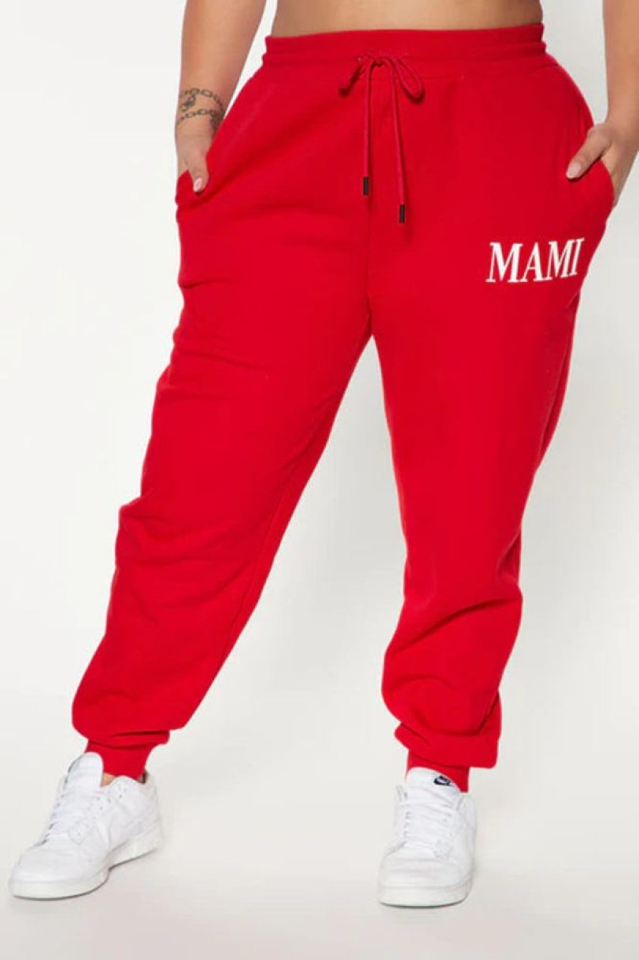 2-Pieces female | Casual Letter Print Fleece Sweatshirt Two-Piece Set