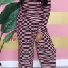 2-Pieces female | Casual Loose Striped Wide-Leg Pants Two-Piece Set