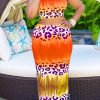 2-Pieces female | Colorful Leopard Striped Sleeveless Dress Set